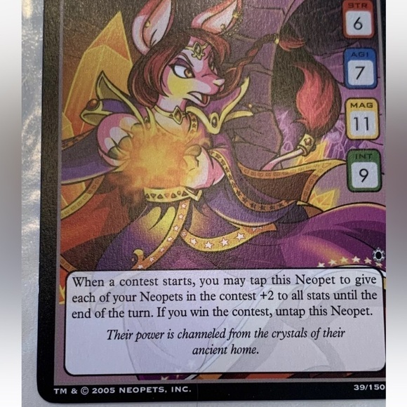 Bori Mage Neopets Darkest Faerie 39/150 2005 Rare - Picture 2 of 3